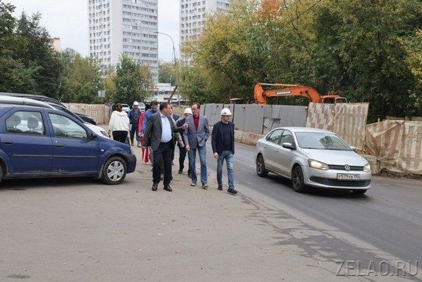 И. о. префекта ЗелАО Анатолий Смирнов ознакомился с работами на проезде вдоль «флейты»
