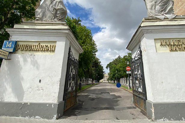 Парадные ворота Александринского дворца в Нескучном саду отреставрируют