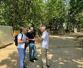 В Матушкино проходит благоустройство территории вокруг ЦКБ «Дейтон»